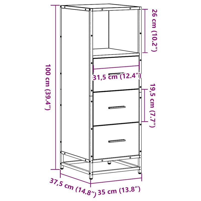 Casa si Gradina - Mobilier - Mobilier baie - Comode baie - Dulap de baie, gri sonoma, 65x33x60 cm, lemn prelucrat - Infinity.ro