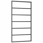 Casa si Gradina - Constructii - Usi interior, exterior si garaj - Usi garaj - Usa glisanta cu set feronerie 102x205 cm ESG sticla și aluminiu, model 5 bare orizontale - Infinity.ro