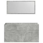 Casa si Gradina - Mobilier - Mobilier baie - Comode baie - Dulap de baie cu oglinda, gri beton, lemn prelucrat - Infinity.ro