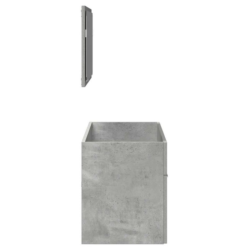 Casa si Gradina - Mobilier - Mobilier baie - Comode baie - Dulap de baie cu oglinda, gri beton, lemn prelucrat - Infinity.ro