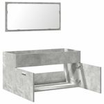 Casa si Gradina - Mobilier - Mobilier baie - Comode baie - Dulap de baie cu oglinda, gri beton, lemn prelucrat - Infinity.ro