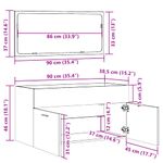 Casa si Gradina - Mobilier - Mobilier baie - Comode baie - Dulap de baie cu oglinda, gri beton, lemn prelucrat - Infinity.ro