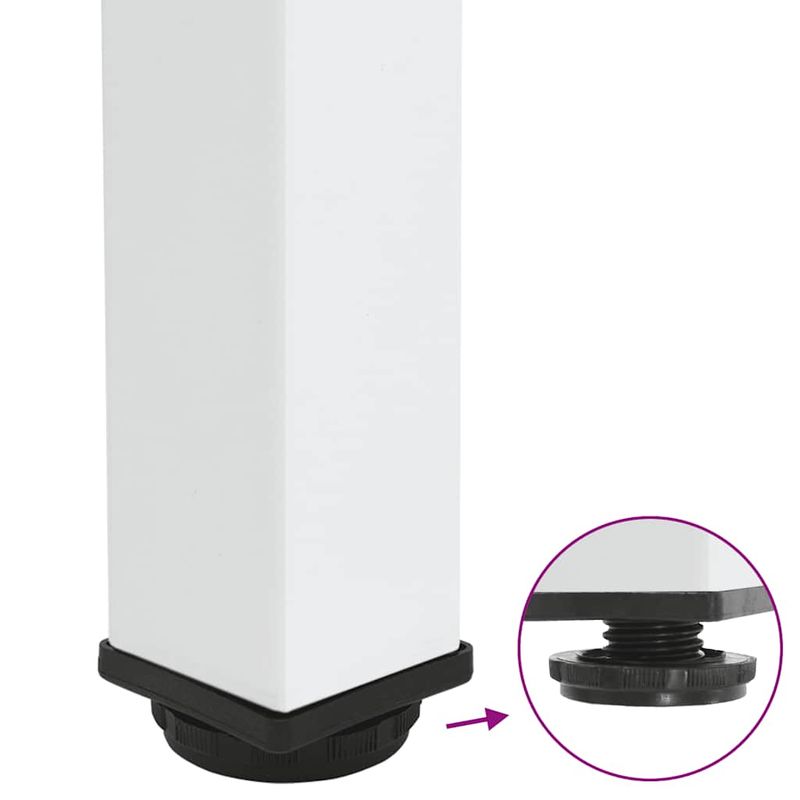 Casa si Gradina - Mobilier - Feronerie si accesorii mobila - Picioare masuta de cafea 4 buc Alb 42-44 cm Otel, mărime 42-44 cm (40 mm) - Infinity.ro