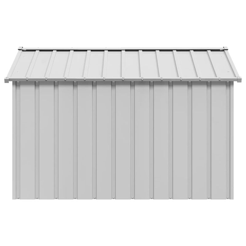 Petshop - Accesorii petshop - Culcusuri si custi - Custi interior si exterior - Casa pentru caini cu acoperis 113x153x101 cm otel galvanizat, gri - Infinity.ro