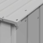 Petshop - Accesorii petshop - Culcusuri si custi - Custi interior si exterior - Casa pentru caini cu acoperis 113x153x101 cm otel galvanizat, gri - Infinity.ro