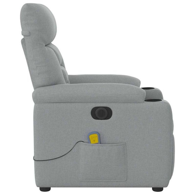 Ingrijire personala si Cosmetice - Sanatate si wellness - Articole wellness - Fotolii de masaj - Fotoliu electric de masaj rabatabil, gri deschis, microfibra - Infinity.ro