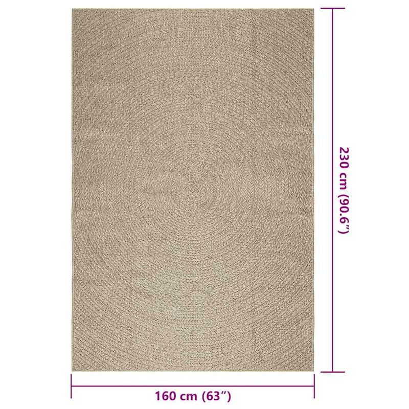 Casa si Gradina - Textile si covoare - Covoare - Covoare casa - Covor ZIZUR aspect iută 160x230 cm, pentru interior și exterior, model rotund - Infinity.ro