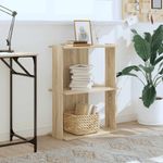 Casa si Gradina - Mobilier - Biblioteci si rafturi - Biblioteci - Biblioteca 3 niveluri stejar sonoma 60x30x80 cm, lemn prelucrat - Infinity.ro