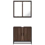 Casa si Gradina - Mobilier - Seturi de mobilier - Seturi baie - Set mobilier de baie, 2 piese, stejar maro, lemn prelucrat - Infinity.ro