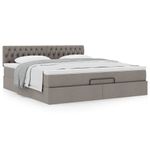 Casa si Gradina - Mobilier - Paturi si accesorii - Paturi - Cadru de pat otoman cu saltea Taupe 160x200cm Material - Infinity.ro