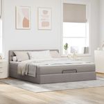 Casa si Gradina - Mobilier - Paturi si accesorii - Paturi - Cadru de pat otoman cu saltea Taupe 160x200cm Material - Infinity.ro
