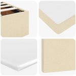 Casa si Gradina - Mobilier - Paturi si accesorii - Paturi - Cadru de pat otoman cu saltea crem 180x200cm stofa - Infinity.ro