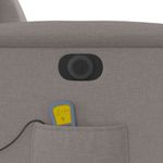 Ingrijire personala si Cosmetice - Sanatate si wellness - Articole wellness - Fotolii de masaj - Fotoliu electric masaj rabatabil cu ridicare, gri taupe, textil - Infinity.ro