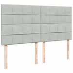 Casa si Gradina - Mobilier - Paturi si accesorii - Paturi - Cadru de pat otoman cu saltele Gri deschis 160x200cm catifea - Infinity.ro