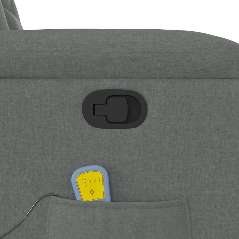 Ingrijire personala si Cosmetice - Sanatate si wellness - Articole wellness - Fotolii de masaj - Fotoliu de masaj rabatabil cu ridicare, gri inchis, textil - Infinity.ro