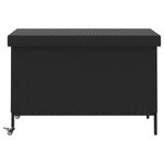 Casa si Gradina - Gradina si terasa - Mobilier exterior - Dulapuri si lazi depozitare exterior - Lada depozitare de gradina cu roti negru,110x55x73 cm poliratan - Infinity.ro