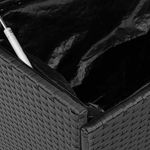 Casa si Gradina - Gradina si terasa - Mobilier exterior - Dulapuri si lazi depozitare exterior - Lada depozitare de gradina cu roti negru,110x55x73 cm poliratan - Infinity.ro