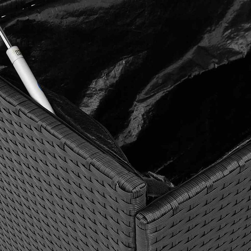 Casa si Gradina - Gradina si terasa - Mobilier exterior - Dulapuri si lazi depozitare exterior - Lada depozitare de gradina cu roti negru,110x55x73 cm poliratan - Infinity.ro