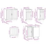 Casa si Gradina - Mobilier - Comode si corpuri - Corpuri bucatarie - Set dulap de bucatarie 11 piese „Kalmar” lemn negru prelucrat - Infinity.ro