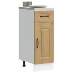 Casa si Gradina - Mobilier - Comode si corpuri - Corpuri bucatarie - Dulap de baza de bucatarie „Kalmar” stejar artizanal lemn, model 1x dulap inferior (1 ușă 1 sertar), mărime 30x46x81.5 cm - Infinity.ro