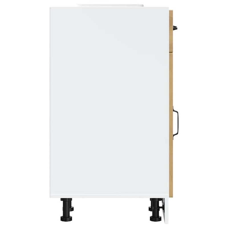 Casa si Gradina - Mobilier - Comode si corpuri - Corpuri bucatarie - Dulap de baza de bucatarie „Kalmar” stejar artizanal lemn, model 1x dulap inferior (1 ușă 1 sertar), mărime 30x46x81.5 cm - Infinity.ro