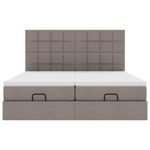 Casa si Gradina - Mobilier - Paturi si accesorii - Paturi - Cadru de pat otoman cu saltele Taupe 180x200cm Material - Infinity.ro