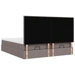 Casa si Gradina - Mobilier - Paturi si accesorii - Paturi - Cadru de pat otoman cu saltele Taupe 180x200cm Material - Infinity.ro