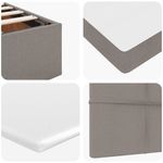 Casa si Gradina - Mobilier - Paturi si accesorii - Paturi - Cadru de pat otoman cu saltele Taupe 180x200cm Material - Infinity.ro