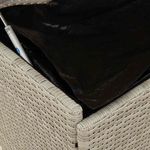 Casa si Gradina - Gradina si terasa - Mobilier exterior - Dulapuri si lazi depozitare exterior - Cutie de depozitare de gradina cu roti gri deschis Poly Ratan - Infinity.ro