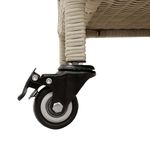 Casa si Gradina - Gradina si terasa - Mobilier exterior - Dulapuri si lazi depozitare exterior - Cutie de depozitare de gradina cu roti gri deschis Poly Ratan - Infinity.ro