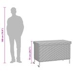 Casa si Gradina - Gradina si terasa - Mobilier exterior - Dulapuri si lazi depozitare exterior - Cutie de depozitare de gradina cu roti gri deschis Poly Ratan - Infinity.ro