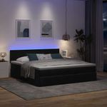 Casa si Gradina - Mobilier - Paturi si accesorii - Paturi - Cadru de pat otoman cu saltea, catifea neagra 180x200cm - Infinity.ro
