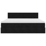 Casa si Gradina - Mobilier - Paturi si accesorii - Paturi - Cadru de pat otoman cu saltea, catifea neagra 180x200cm - Infinity.ro