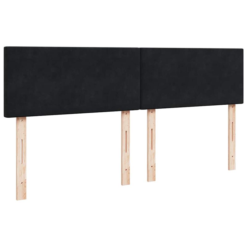 Casa si Gradina - Mobilier - Paturi si accesorii - Paturi - Cadru de pat otoman cu saltea, catifea neagra 180x200cm - Infinity.ro