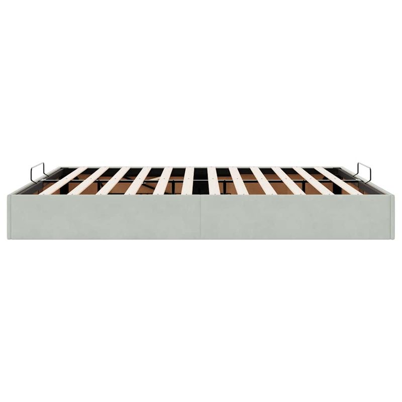 Casa si Gradina - Mobilier - Paturi si accesorii - Paturi - Cadru pat otoman fara saltea Gri deschis 180x200 cm catifea - Infinity.ro