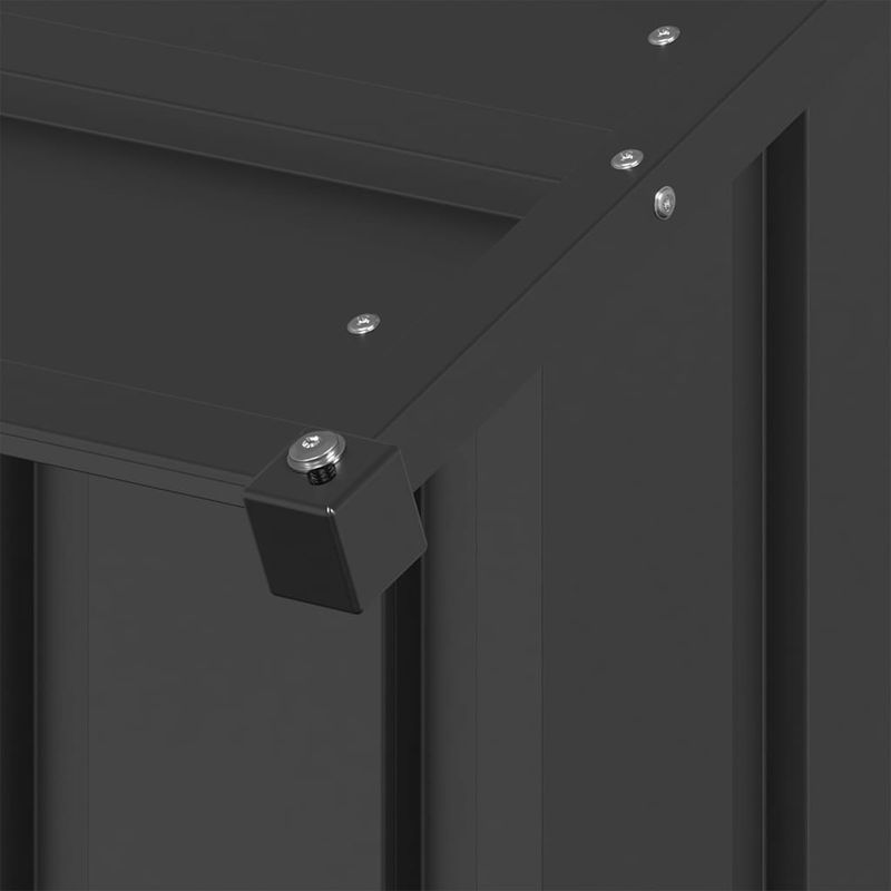 Petshop - Accesorii petshop - Culcusuri si custi - Custi interior si exterior - Casa pentru caini cu acoperis 131x101x102 cm otel galvanizat, antracit - Infinity.ro