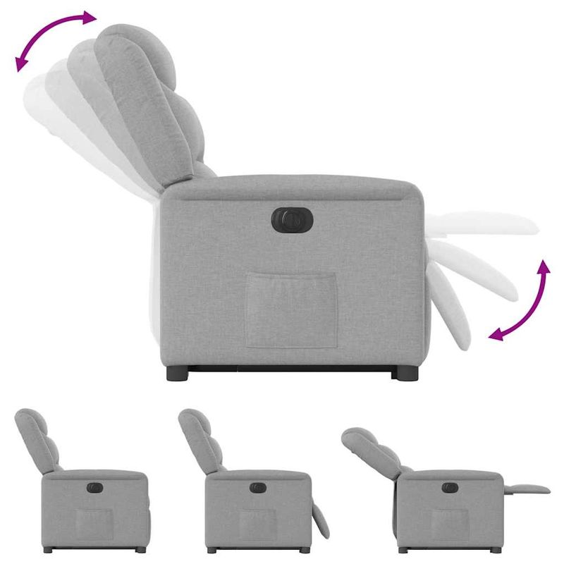 Casa si Gradina - Mobilier - Scaune si fotolii - Fotolii - Fotoliu reclinabil electric, tesatura gri nor - Infinity.ro