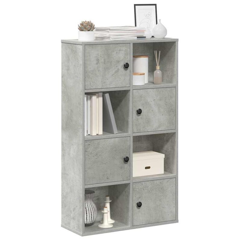 Casa si Gradina - Mobilier - Biblioteci si rafturi - Biblioteci - Biblioteca, gri beton,60x24x101,5 cm, lemn prelucrat - Infinity.ro