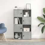 Casa si Gradina - Mobilier - Biblioteci si rafturi - Biblioteci - Biblioteca, gri beton,60x24x101,5 cm, lemn prelucrat - Infinity.ro