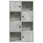 Casa si Gradina - Mobilier - Biblioteci si rafturi - Biblioteci - Biblioteca, gri beton,60x24x101,5 cm, lemn prelucrat - Infinity.ro