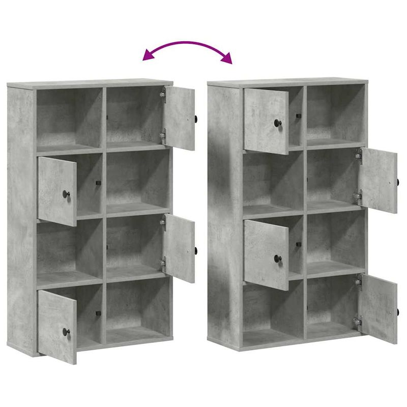 Casa si Gradina - Mobilier - Biblioteci si rafturi - Biblioteci - Biblioteca, gri beton,60x24x101,5 cm, lemn prelucrat - Infinity.ro
