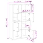 Casa si Gradina - Mobilier - Biblioteci si rafturi - Biblioteci - Biblioteca, gri beton,60x24x101,5 cm, lemn prelucrat - Infinity.ro