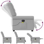 Ingrijire personala si Cosmetice - Sanatate si wellness - Articole wellness - Fotolii de masaj - Fotoliu reclinabil electric pentru masaj Cloud Grey Fabric - Infinity.ro