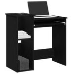 Casa si Gradina - Mobilier - Mese si birouri - Birouri - Birou cu rafturi, negru, 84x40x78 cm, PAL - Infinity.ro