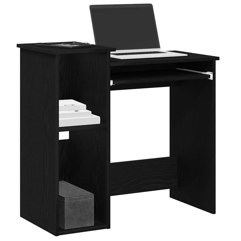 Casa si Gradina - Mobilier - Mese si birouri - Birouri - Birou cu rafturi, negru, 84x40x78 cm, PAL - Infinity.ro