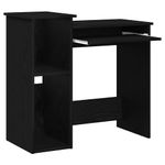 Casa si Gradina - Mobilier - Mese si birouri - Birouri - Birou cu rafturi, negru, 84x40x78 cm, PAL - Infinity.ro
