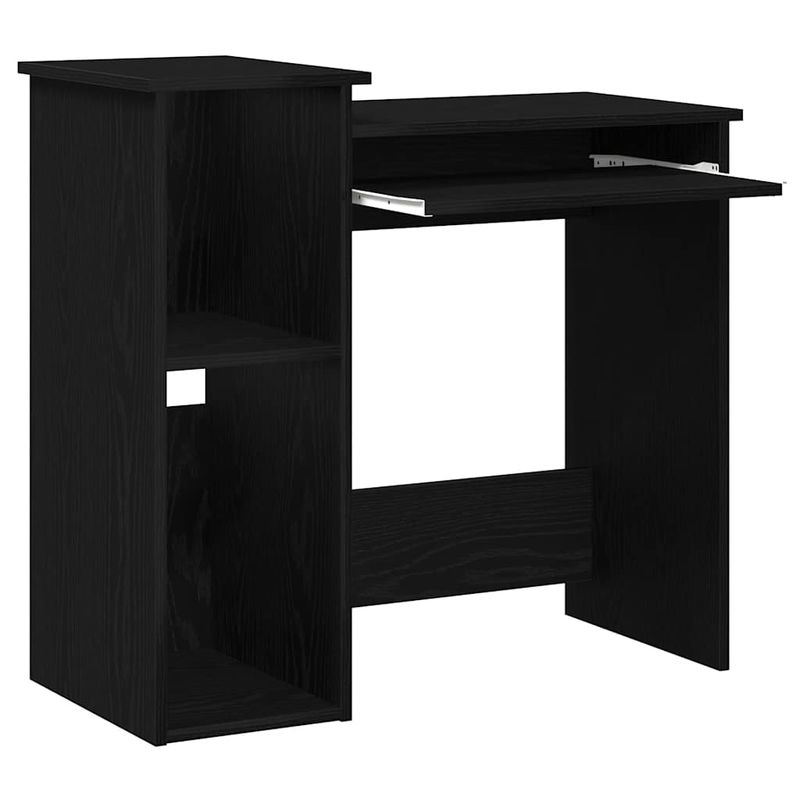 Casa si Gradina - Mobilier - Mese si birouri - Birouri - Birou cu rafturi, negru, 84x40x78 cm, PAL - Infinity.ro