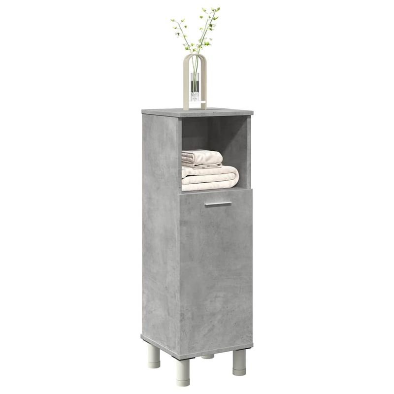 Casa si Gradina - Mobilier - Seturi de mobilier - Seturi baie - Dulap de baie, gri beton, 30 x 30 x 95 cm, PAL - Infinity.ro