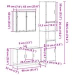 Casa si Gradina - Mobilier - Seturi de mobilier - Seturi baie - Set mobilier de baie, 3 piese, stejar sonoma, lemn prelucrat - Infinity.ro