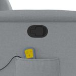 Ingrijire personala si Cosmetice - Sanatate si wellness - Articole wellness - Fotolii de masaj - Fotoliu de masaj rabatabil cu ridicare, gri deschis, textil - Infinity.ro